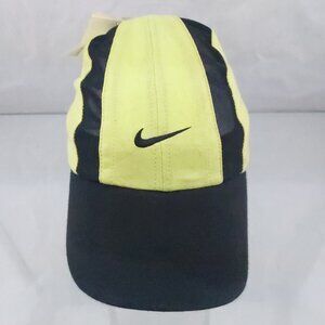 Vintage Nike Clima F.I.T. Yellow / Black Strapback running Hat Rare